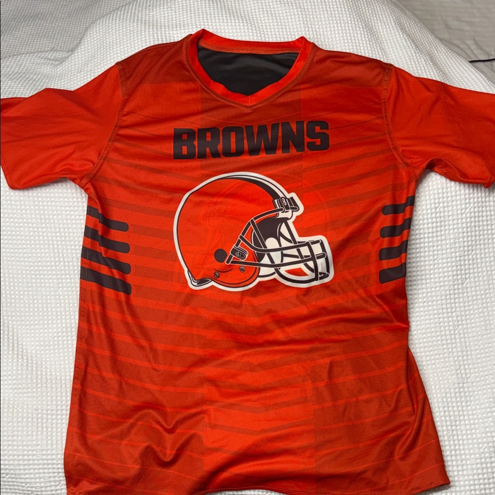 Browns Reversible Football Jersey in Orange and Black - Medium